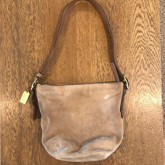 Authentic Coach Legacy Suede Leather Trim Handbag - Picture 1 of 15